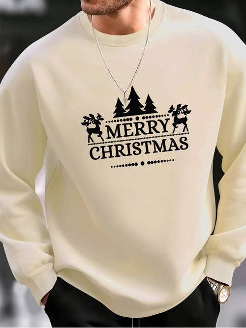 Men's Christmas Jumper with Reindeer Print | Graham