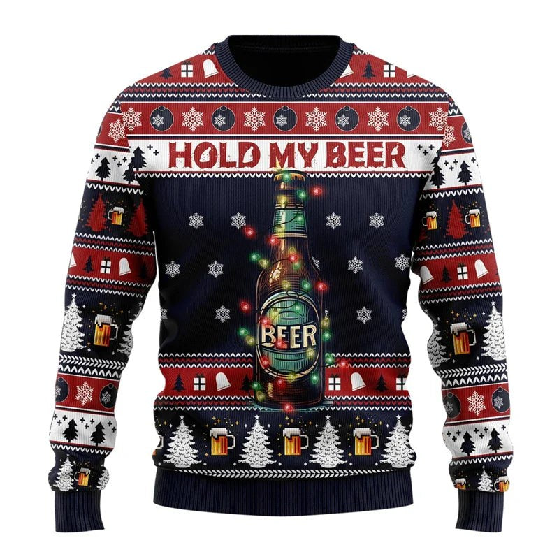 Men's Funny Beer Christmas Jumper | Archie
