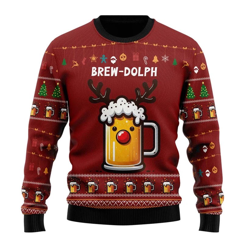 Men's Funny Beer Christmas Jumper | Archie