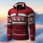Men's Quarter-Zip Fair Isle Christmas Jumper | Logan