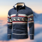 Men's Quarter-Zip Fair Isle Christmas Jumper | Logan