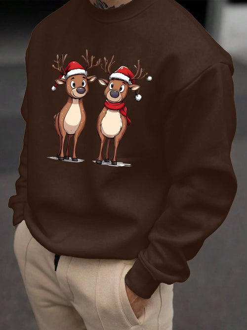Men's Reindeer Print Christmas Jumper | Thomas