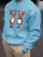 Men's Reindeer Print Christmas Jumper | Thomas