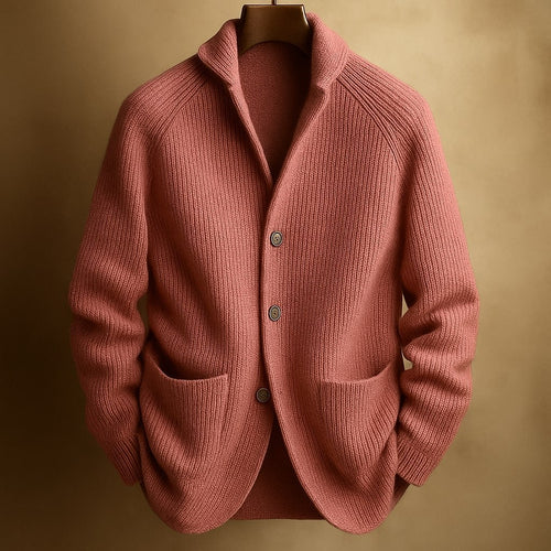 Men's Ribbed Knit Shawl Collar Cardigan | Miles