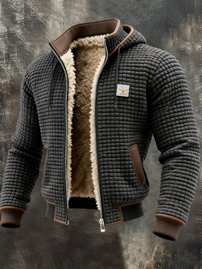 Men's Sherpa Lined Quilted Fleece Jacket | Sawyer