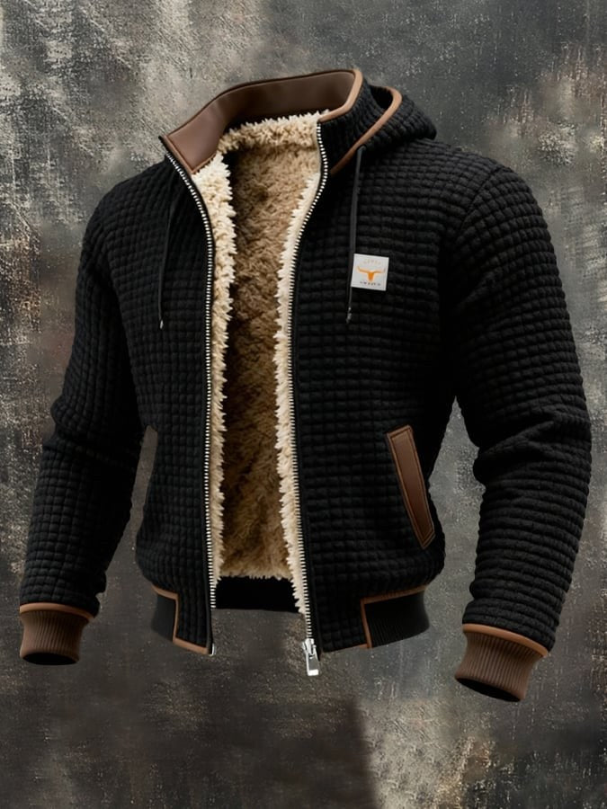 Men's Sherpa Lined Quilted Fleece Jacket | Sawyer