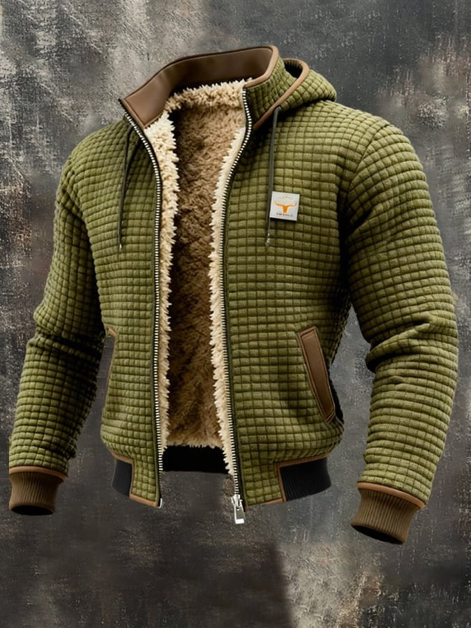 Men's Sherpa Lined Quilted Fleece Jacket | Sawyer