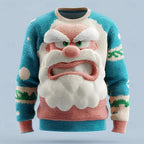 Men's Novelty 3D Face Christmas Jumper | Parker