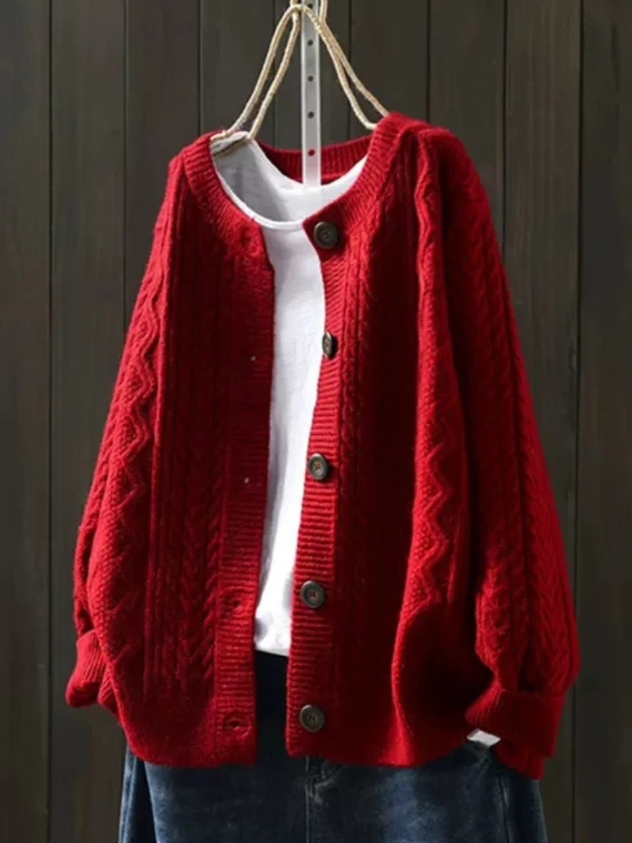 Women's Cable Knit Cardigan | Heidi