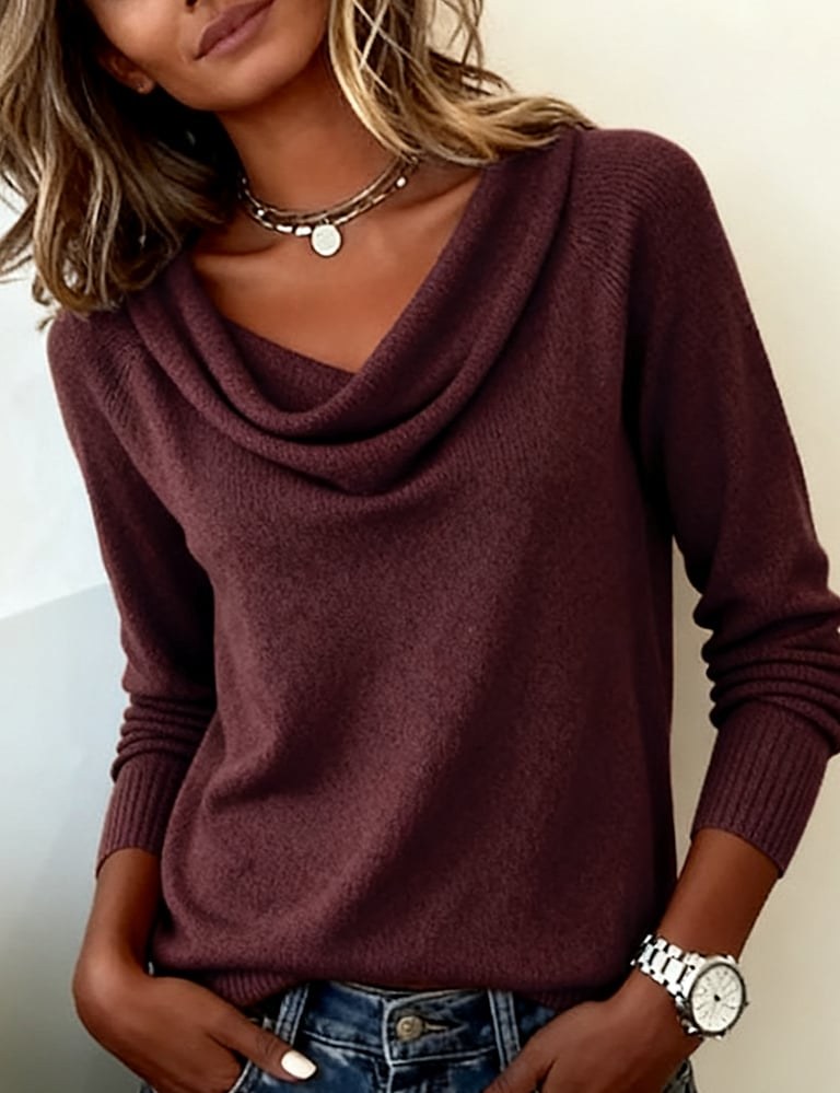 Women's Cowl Neck Jumper | Audrey