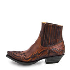 Women's Embroidered Leather Cowboy Ankle Boots | Maeve