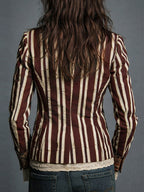 Women's Floral Print Striped Blazer | Stella