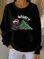 Women's Funny Cat Christmas Jumper | Luna
