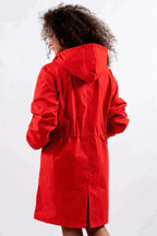 Women's Hooded Parka Coat with Drawstring Waist | Emily