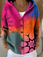Women's Long Cardigan with Hood | Erin