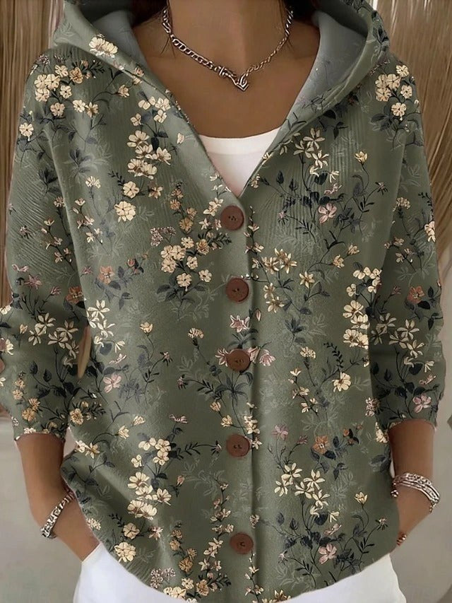 Women's Long Cardigan with Hood | Erin