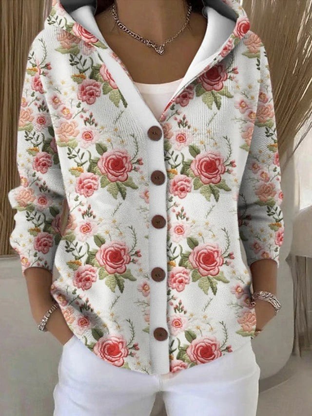 Women's Long Cardigan with Hood | Erin