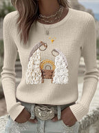 Women's Nativity Embroidered Christmas Jumper | Hope