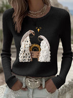 Women's Nativity Embroidered Christmas Jumper | Hope