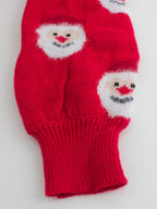 Women's Red Santa Print Christmas Jumper - Oversized Knit | Naomi