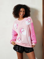 Women's Sequin Santa Christmas Jumper - Oversized Knit | Zoey