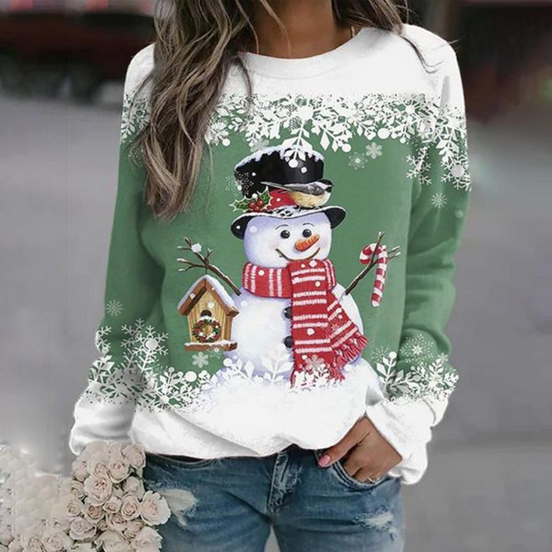 Women's Snowman Print Christmas Jumper | Diana