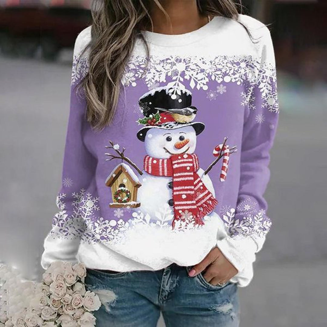Women's Snowman Print Christmas Jumper | Diana