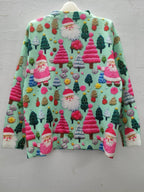 Women's Tacky Christmas Santa Embroidered Oversized Knit Jumper | Ramona